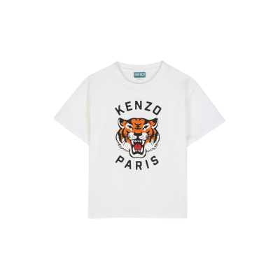 Kenzo Kids unisex para criança. K62051 Camiseta Tiger branco (14Y= 162cm), Casual, Algodão, Manga curta, moda infantil Kenzo Kids unisex para criança. K62051 Camiseta Tiger branco (14Y= 162cm), Casual, Algodão, Manga curta, moda infantil
