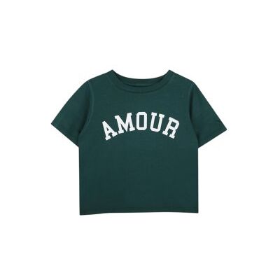 Zadig & Voltaire para menina. X60793 Camiseta Amour verde (16Y= 162cm), Casual, Manga curta, Algodão orgânico, moda infantil Zadig & Voltaire para menina. X60793 Camiseta Amour verde (16Y= 162cm), Casual, Manga curta, Algodão orgânico, moda infantil
