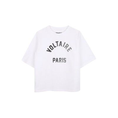 Zadig & Voltaire para menina. X60794 Camiseta Marca branco (14Y= 156cm), Casual, Algodão, Manga curta, moda infantil Zadig & Voltaire para menina. X60794 Camiseta Marca branco (14Y= 156cm), Casual, Algodão, Manga curta, moda infantil