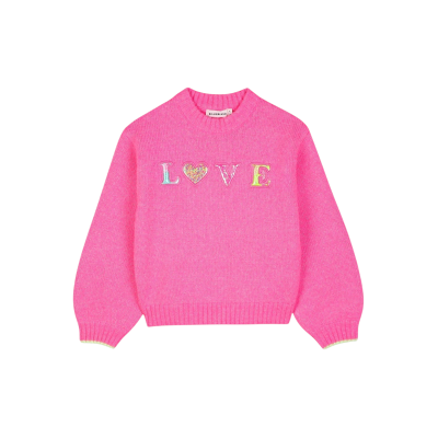 Billieblush para menina. U22467 Jersey Brilhante rosa (5Y= 108cm), Casual, Acrílico, Manga comprida, moda infantil Billieblush para menina. U22467 Jersey Brilhante rosa (5Y= 108cm), Casual, Acrílico, Manga comprida, moda infantil