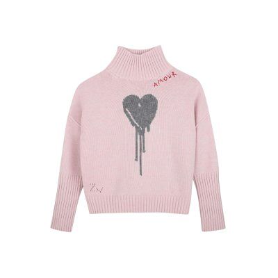 Zadig & Voltaire para menina. X60807 Jersey Hear rosa (12Y= 150cm), Casual, Lã, Manga comprida, moda infantil Zadig & Voltaire para menina. X60807 Jersey Hear rosa (12Y= 150cm), Casual, Lã, Manga comprida, moda infantil