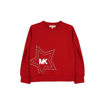 Michael Kors para menina. R30710 Moletom Star vermelho (14Y= 156cm), Casual, Poliéster, moda infantil Michael Kors para menina. R30710 Moletom Star vermelho (14Y= 156cm), Casual, Poliéster, moda infantil