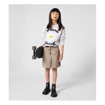 Marc Jacobs para menina. W61009 Moletom Flor cinza (12= 156/162cm), Casual, Algodão, Manga comprida, moda infantil Marc Jacobs para menina. W61009 Moletom Flor cinza (12= 156/162cm), Casual, Algodão, Manga comprida, moda infantil