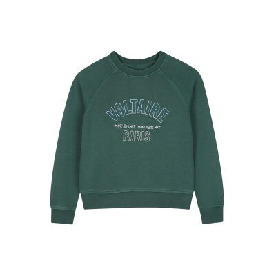 Zadig & Voltaire para menina. X60798 Moletom Paris verde (16Y= 162cm), Casual, Manga comprida, Algodão orgânico, moda infantil Zadig & Voltaire para menina. X60798 Moletom Paris verde (16Y= 162cm), Casual, Manga comprida, Algodão orgânico, moda infantil