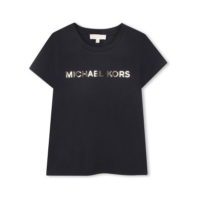 Michael Kors para menina. R30603 T-shirt com logótipo preto (14Y= 156cm), Casual, Algodão, Manga curta, moda infantil Michael Kors para menina. R30603 T-shirt com logótipo preto (14Y= 156cm), Casual, Algodão, Manga curta, moda infantil