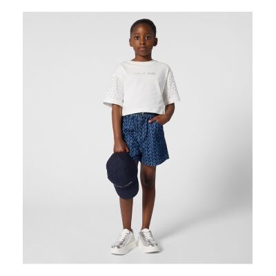 Michael Kors para menina. R30638 T-shirt branca com logótipo (12Y= 150cm), Branco, Casual, Algodão, Manga curta, moda infantil Michael Kors para menina. R30638 T-shirt branca com logótipo (12Y= 150cm), Branco, Casual, Algodão, Manga curta, moda infantil