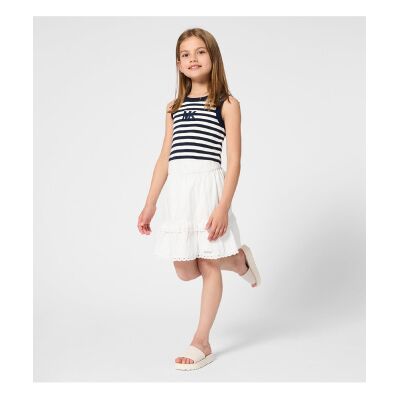 Michael Kors para menina. R30609 Camisola de alças azul-marinho (10Y= 138cm), Casual, Algodão, Sem mangas / correias, moda infantil Michael Kors para menina. R30609 Camisola de alças azul-marinho (10Y= 138cm), Casual, Algodão, Sem mangas / correias, moda infantil