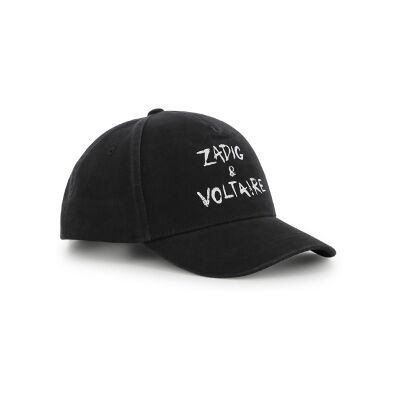Zadig & Voltaire para menina. X60618 Boné com logótipo preto (54), Casual, Algodão, moda infantil Zadig & Voltaire para menina. X60618 Boné com logótipo preto (54), Casual, Algodão, moda infantil