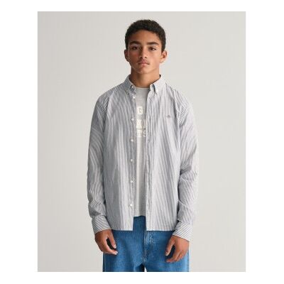 Gant unisex para criança. 930478 Camisa Oxford às riscas azuis (11/12años= 146/152cm), Azul, Casual, Algodão, Manga comprida, moda infantil Gant unisex para criança. 930478 Camisa Oxford às riscas azuis (11/12años= 146/152cm), Azul, Casual, Algodão, Manga comprida, moda infantil