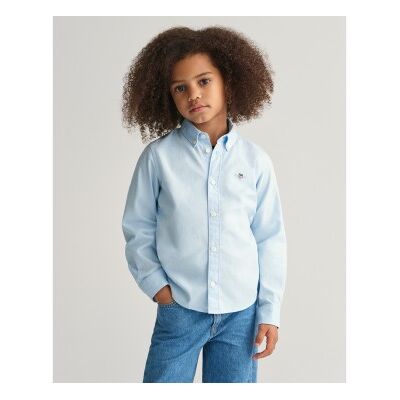 Gant unisex para criança. 830423 Camisa Oxford Shield para crianças azul (7/8años= 122/128cm), Casual, Algodão, Clássico, Manga comprida, Al Gant unisex para criança. 830423 Camisa Oxford Shield para crianças azul (7/8años= 122/128cm), Casual, Algodão, Clássico, Manga comprida, Al