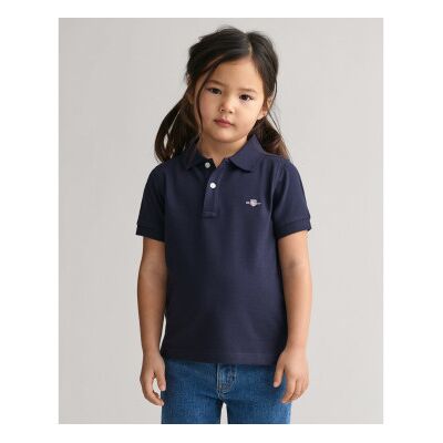 Gant unisex para criança. 802546 Pólo Shield Kids em piqué azul-marinho (7/8años= 122/128cm), Casual, Algodão, Manga curta, moda infantil Gant unisex para criança. 802546 Pólo Shield Kids em piqué azul-marinho (7/8años= 122/128cm), Casual, Algodão, Manga curta, moda infantil