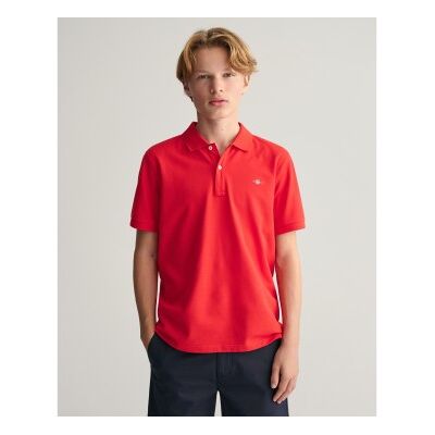 Gant unisex para criança. 902553 Pólo pique escudo vermelho (13/14años= 158/164cm), Casual, Algodão, Manga curta, moda infantil Gant unisex para criança. 902553 Pólo pique escudo vermelho (13/14años= 158/164cm), Casual, Algodão, Manga curta, moda infantil