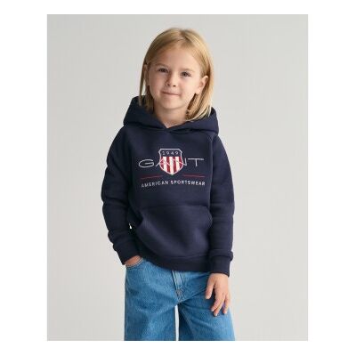 Gant unisex para criança. 806784 Casaco com capuz Archive Shield Kids azul-marinho (2años= 92cm), Casual, Algodão, Manga comprida, moda infa Gant unisex para criança. 806784 Casaco com capuz Archive Shield Kids azul-marinho (2años= 92cm), Casual, Algodão, Manga comprida, moda infa