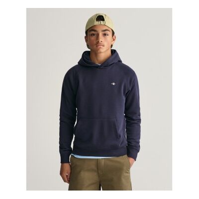 Gant unisex para criança. 906878 Capuz Shield Teens azul-marinho (13/14años= 158/164cm), Casual, Algodão, Manga comprida, moda infantil Gant unisex para criança. 906878 Capuz Shield Teens azul-marinho (13/14años= 158/164cm), Casual, Algodão, Manga comprida, moda infantil