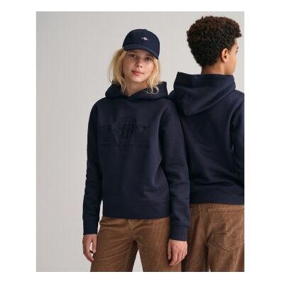 Gant unisex para criança. 906882 Casaco com capuz Tonal Shield Teens azul-marinho (11/12años= 146/152cm), Casual, Algodão, Manga comprida, m Gant unisex para criança. 906882 Casaco com capuz Tonal Shield Teens azul-marinho (11/12años= 146/152cm), Casual, Algodão, Manga comprida, m