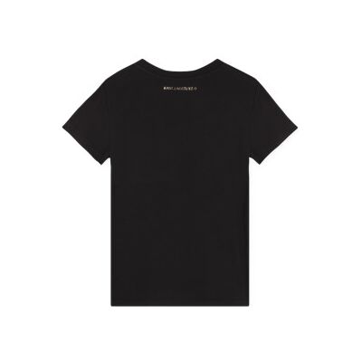 Karl Lagerfeld para menina. Z30210 T-shirt M.c. preta (6Y= 114/119cm), Preto, Casual, Algodão, Manga curta, moda infantil Karl Lagerfeld para menina. Z30210 T-shirt M.c. preta (6Y= 114/119cm), Preto, Casual, Algodão, Manga curta, moda infantil