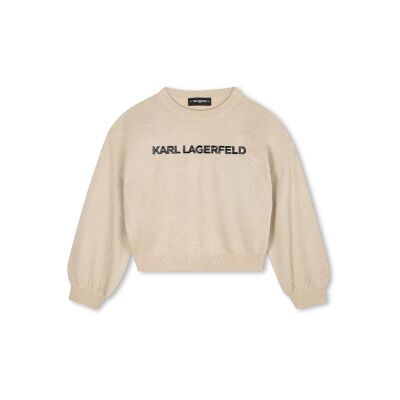 Karl Lagerfeld para menina. Z30937 Camisola Marca bege (12Y= 150cm), Casual, Algodão, moda infantil Karl Lagerfeld para menina. Z30937 Camisola Marca bege (12Y= 150cm), Casual, Algodão, moda infantil