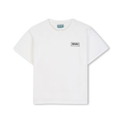 Kenzo Kids unisex para criança. K62056 Camiseta Logo branco (14Y= 156cm), Casual, Algodão, Manga curta, moda infantil Kenzo Kids unisex para criança. K62056 Camiseta Logo branco (14Y= 156cm), Casual, Algodão, Manga curta, moda infantil