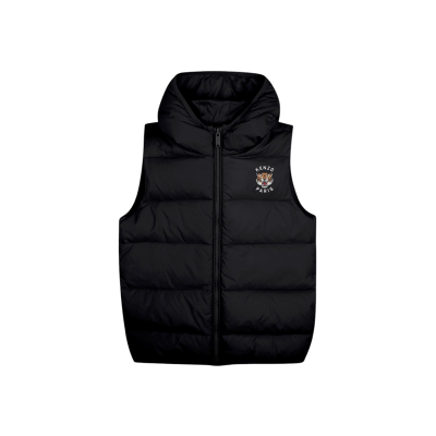 Kenzo Kids unisex para criança. K62049 Colete Tiger preto (14Y= 156cm), Casual, Esportivo, Poliamida, moda infantil Kenzo Kids unisex para criança. K62049 Colete Tiger preto (14Y= 156cm), Casual, Esportivo, Poliamida, moda infantil