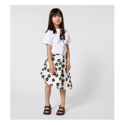 Marc Jacobs para menina. W60735 T-shirt com flores brancas (10Y= 138cm), Branco, Casual, Algodão, Manga curta, moda infantil Marc Jacobs para menina. W60735 T-shirt com flores brancas (10Y= 138cm), Branco, Casual, Algodão, Manga curta, moda infantil