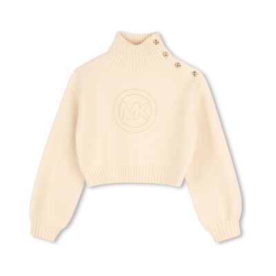 Michael Kors para menina. R30720 Jersey com Botões bege (12Y= 150cm), Casual, Acrílico, moda infantil Michael Kors para menina. R30720 Jersey com Botões bege (12Y= 150cm), Casual, Acrílico, moda infantil