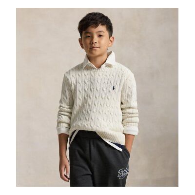 Polo Ralph Lauren para menino. 323702674024 Camisola de algodão bege em malha de algodão cru ((M) 8/9años= 140/149cm), Casual, moda infantil Polo Ralph Lauren para menino. 323702674024 Camisola de algodão bege em malha de algodão cru ((M) 8/9años= 140/149cm), Casual, moda infantil