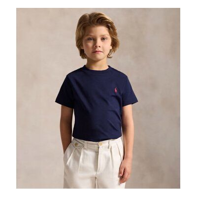 Polo Ralph Lauren para menino. 322832904037 T-shirt de malha de algodão azul-marinho (6años= 124/134cm), Casual, Manga curta, moda infantil Polo Ralph Lauren para menino. 322832904037 T-shirt de malha de algodão azul-marinho (6años= 124/134cm), Casual, Manga curta, moda infantil