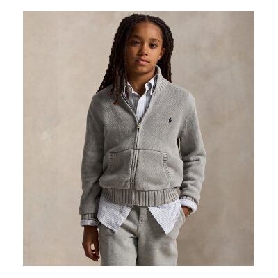 Polo Ralph Lauren para menino. 323799411026 Camisola de algodão cinzenta com fecho de correr ((M) 8/9años= 140/149cm), Casual, Cinza, Manga Polo Ralph Lauren para menino. 323799411026 Camisola de algodão cinzenta com fecho de correr ((M) 8/9años= 140/149cm), Casual, Cinza, Manga