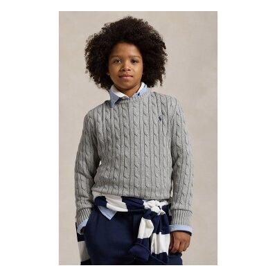 Polo Ralph Lauren para menino. 323702674041 Suéter de algodão em ponto de tranças cinza ((XL) 13/14años= 163/174cm), Casual, Manga comprida, Polo Ralph Lauren para menino. 323702674041 Suéter de algodão em ponto de tranças cinza ((XL) 13/14años= 163/174cm), Casual, Manga comprida,