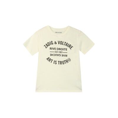 Zadig & Voltaire unisex para criança. X60628 T-shirt bege M.C. (10 Años), Casual, Algodão, Manga curta, moda infantil Zadig & Voltaire unisex para criança. X60628 T-shirt bege M.C. (10 Años), Casual, Algodão, Manga curta, moda infantil