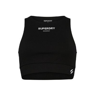 Superdry para mulher. W6011659A Soutien desportivo Core black (XS), Preto, Branco, Algodão, Multisport Superdry para mulher. W6011659A Soutien desportivo Core black (XS), Preto, Branco, Algodão, Multisport