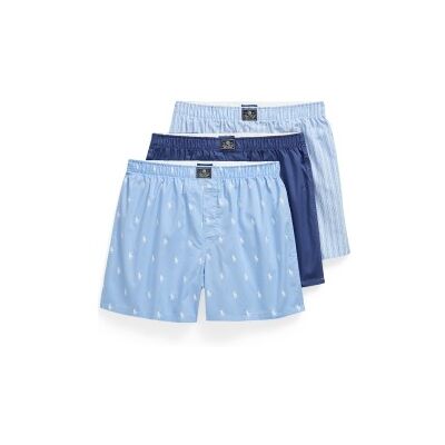 Polo Ralph Lauren para homem. 714830273049 Conjunto de 3 cuecas boxer de algodão azul (S), Casual, Marinho Polo Ralph Lauren para homem. 714830273049 Conjunto de 3 cuecas boxer de algodão azul (S), Casual, Marinho
