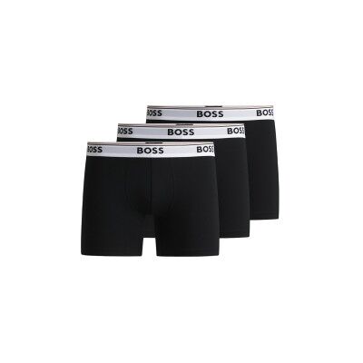 BOSS para homem. 50475282 Pack 3 Calções boxer com logótipo preto (S), Homewear, Algodão BOSS para homem. 50475282 Pack 3 Calções boxer com logótipo preto (S), Homewear, Algodão