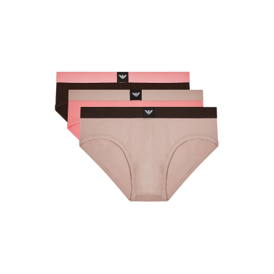 Emporio Armani para homem. EM002154_AF20673 Set 3 Cuecas Essential Logolabel rosa, cinzento, preto (S), Homewear, Algodão, Taupe Emporio Armani para homem. EM002154_AF20673 Set 3 Cuecas Essential Logolabel rosa, cinzento, preto (S), Homewear, Algodão, Taupe
