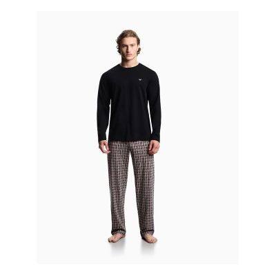 Emporio Armani para homem. EM000611_AF18885 Pijama Pattern Mix preto (M), Homewear, Algodão, Manga comprida Emporio Armani para homem. EM000611_AF18885 Pijama Pattern Mix preto (M), Homewear, Algodão, Manga comprida