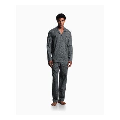 Emporio Armani para homem. EM000615_AF19318 Pijama de musselina azul-marinho (XL), Homewear, Algodão, Manga comprida Emporio Armani para homem. EM000615_AF19318 Pijama de musselina azul-marinho (XL), Homewear, Algodão, Manga comprida