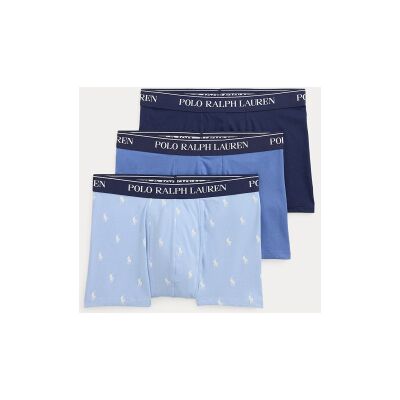 Polo Ralph Lauren para homem. 714830299224 Conjunto de 3 cuecas boxer de algodão elástico azul (L), Homewear Polo Ralph Lauren para homem. 714830299224 Conjunto de 3 cuecas boxer de algodão elástico azul (L), Homewear