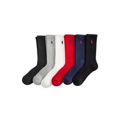 Polo Ralph Lauren para homem. 449P22344001 Conjunto de 6 pares de meias m (10/13), Homewear, Multicolor, Algodão Polo Ralph Lauren para homem. 449P22344001 Conjunto de 6 pares de meias m (10/13), Homewear, Multicolor, Algodão