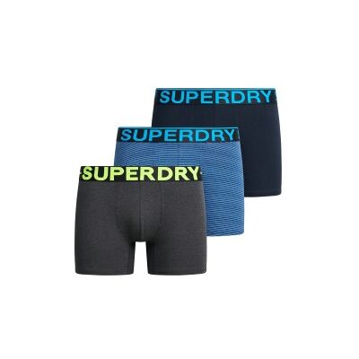 Superdry para homem. M3110452C Conjunto de 3 calções boxer Design azul, azul-marinho, preto (M), Homewear, Algodão Superdry para homem. M3110452C Conjunto de 3 calções boxer Design azul, azul-marinho, preto (M), Homewear, Algodão
