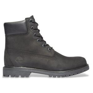 Timberland para mulher. TB18658A0011 Botas de couro 6 Inch pretas (40 W), Preto, Plano, Cordão, Casual Timberland para mulher. TB18658A0011 Botas de couro 6 Inch pretas (40 W), Preto, Plano, Cordão, Casual