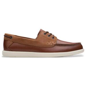 Clarks para homem. 26181273 Sapatos de couro castanho Bratton Boat (41.5), Marrom, Plano, Cordão, Casual Clarks para homem. 26181273 Sapatos de couro castanho Bratton Boat (41.5), Marrom, Plano, Cordão, Casual