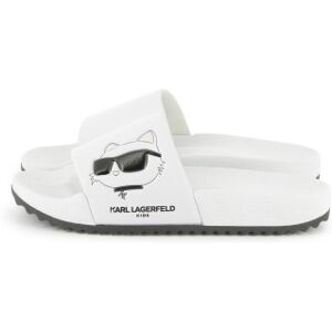 Karl Lagerfeld para menina. Z30544 Chinelos com logótipo branco (30), Plano, Nenhum, Casual, Beachwear, moda infantil Karl Lagerfeld para menina. Z30544 Chinelos com logótipo branco (30), Plano, Nenhum, Casual, Beachwear, moda infantil