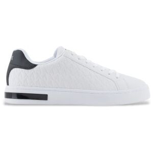 A X Armani Exchange para homem. XM000140AF11916M0028 Sapatilhas brancas com monograma (45), Plano, Cordão, Casual A X Armani Exchange para homem. XM000140AF11916M0028 Sapatilhas brancas com monograma (45), Plano, Cordão, Casual