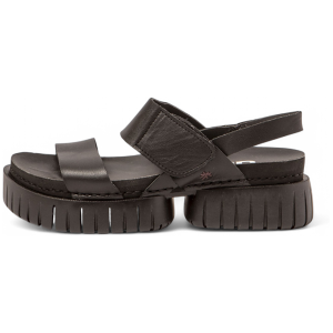 Art para mulher. 118811101003_001 1881 Madeira sandálias de couro preto (36), 3 a 5cm, Velcro, Casual Art para mulher. 118811101003_001 1881 Madeira sandálias de couro preto (36), 3 a 5cm, Velcro, Casual