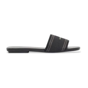 A X Armani Exchange para mulher. XW002569AF22793MZ192 Sandálias de tecido jacquard preto (40), Plano, Nenhum, Casual A X Armani Exchange para mulher. XW002569AF22793MZ192 Sandálias de tecido jacquard preto (40), Plano, Nenhum, Casual