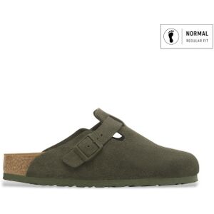 Birkenstock para homem. 1024721 Tamancos de Couro Boston (Ajuste Regular) verde (44), Plano, Nenhum, Casual Birkenstock para homem. 1024721 Tamancos de Couro Boston (Ajuste Regular) verde (44), Plano, Nenhum, Casual