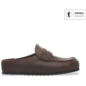 Birkenstock para homem. 1029617 Mocassins de Couro Naples Wrapped castanho (Ajuste Regular) escuro (46), Marrom, Plano, Nenhum, Casual Birkenstock para homem. 1029617 Mocassins de Couro Naples Wrapped castanho (Ajuste Regular) escuro (46), Marrom, Plano, Nenhum, Casual