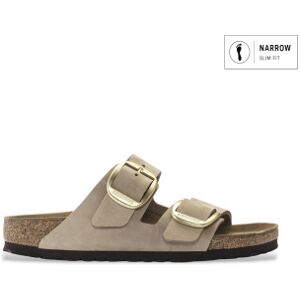Birkenstock para mulher. 1024064 Sandálias de Couro Arizona Big Buckle Lenb (Ajuste Estreito) bege (38), Plano, Nenhum, Casual Birkenstock para mulher. 1024064 Sandálias de Couro Arizona Big Buckle Lenb (Ajuste Estreito) bege (38), Plano, Nenhum, Casual