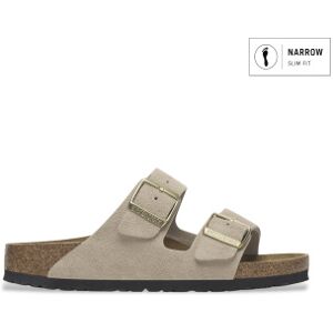 Birkenstock para mulher. 1029260 Sandálias de Couro Arizona Leve (Ajuste Estreito) bege (40), Plano, Nenhum, Casual Birkenstock para mulher. 1029260 Sandálias de Couro Arizona Leve (Ajuste Estreito) bege (40), Plano, Nenhum, Casual