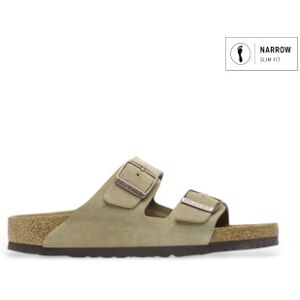 Birkenstock para mulher. 51463 Sandálias de Couro Arizona Leve (Ajuste Estreito) taupe (41), Plano, Camurça, Nenhum, Casual Birkenstock para mulher. 51463 Sandálias de Couro Arizona Leve (Ajuste Estreito) taupe (41), Plano, Camurça, Nenhum, Casual